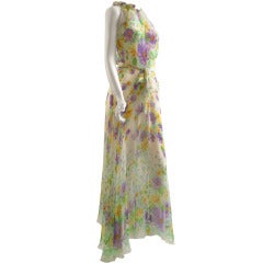 Violetta de Winter french silk chiffon summer gown