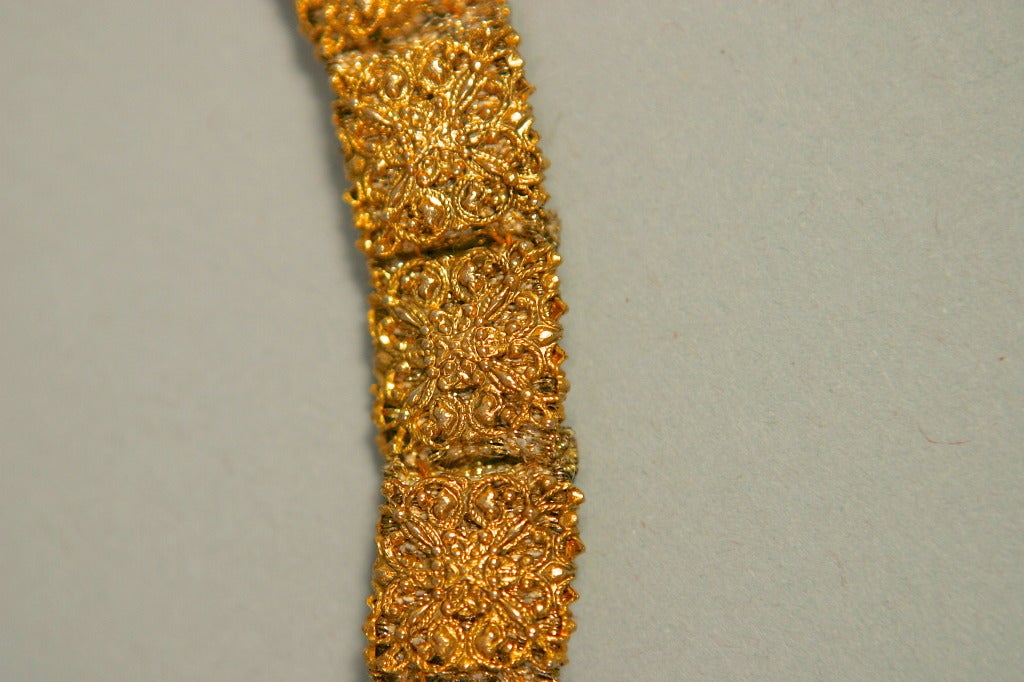 Women's 1954-1970 CHANEL HAUTE COUTURE exceptionnal and luxurious gilded belt For Sale