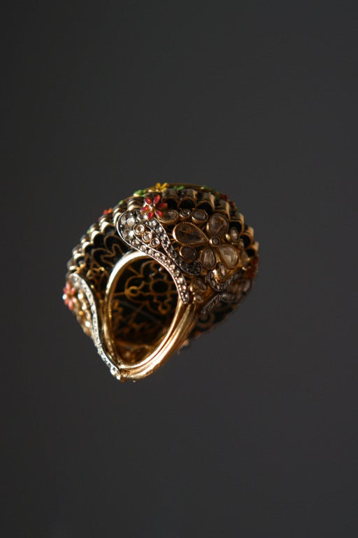 2010s Lydia Courteille Rare micromosaic signet ring For Sale 6