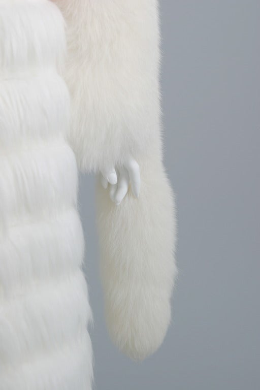 2004 Yves Saint Laurent faux and white fox fur coat 2