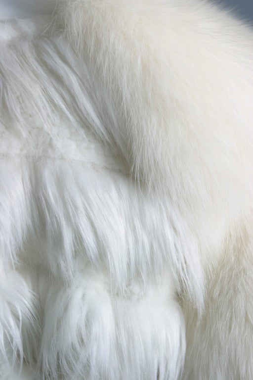 2004 Yves Saint Laurent faux and white fox fur coat 4