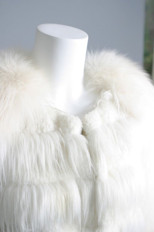 2004 Yves Saint Laurent faux and white fox fur coat 5