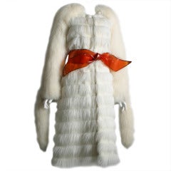 2004 Yves Saint Laurent faux and white fox fur coat