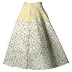 Vintage 1950s Original Italian straw corolle skirt