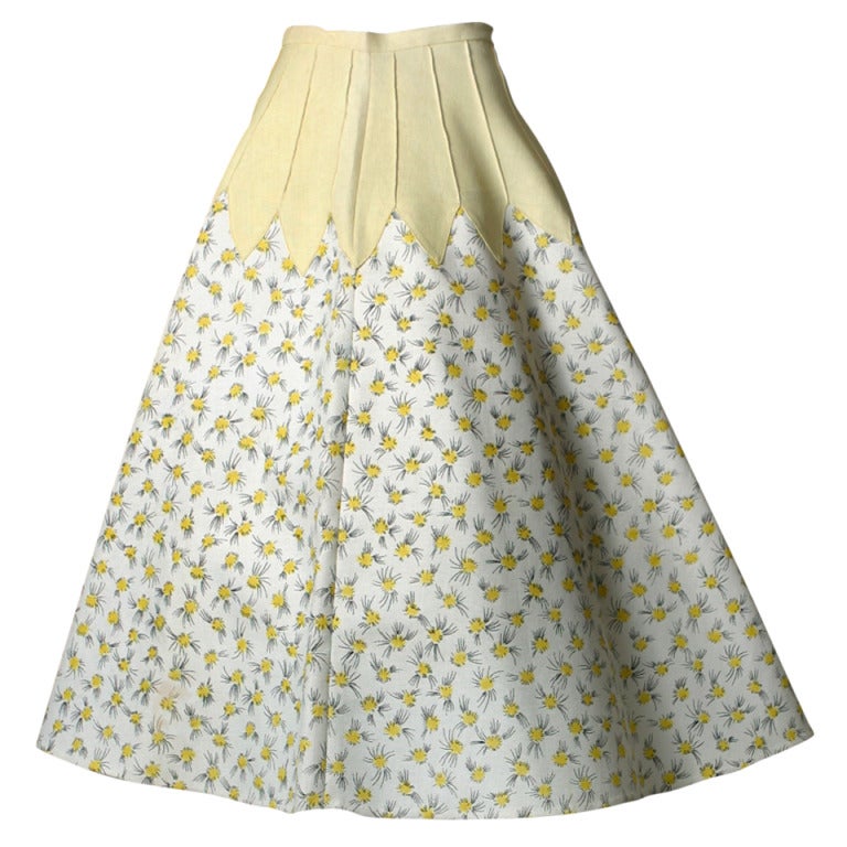 1950s Original Italian straw corolle skirt For Sale