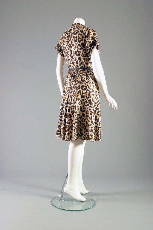 dior animal print dress
