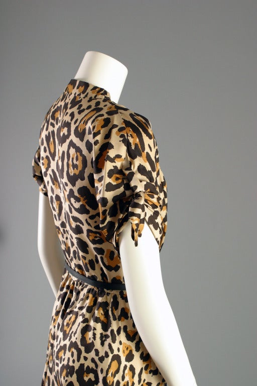 Women's Christian Dior glamorous silk leopard print dress For Sale