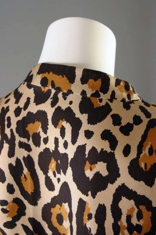 Christian Dior glamorous silk leopard print dress For Sale 2