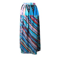 1960s Original Emilio PUCCI psychedelic long velvet skirt