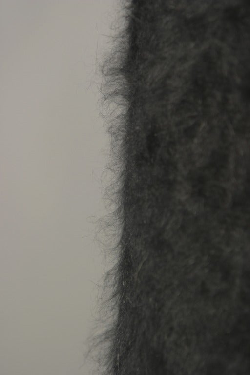 Thierry Mugler soft warm and luxurious long black angora wrap skirt 3
