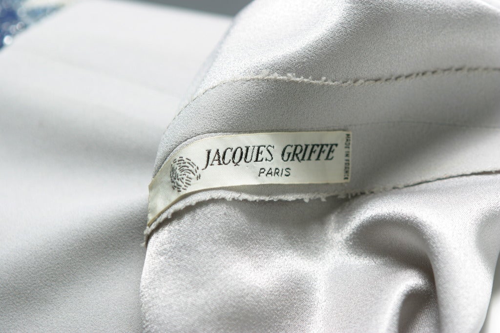 1950s Jacques GRIFFE HAUTE COUTURE superb lamé evening ensemble For Sale 6