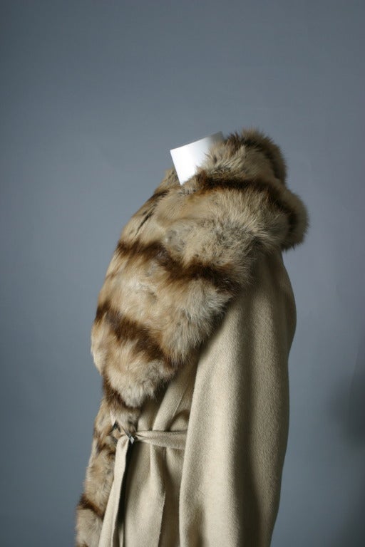 Fendi furs cashmere coat adorned with canadian Sable 6