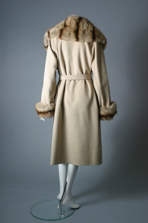 Fendi furs cashmere coat adorned with canadian Sable 1