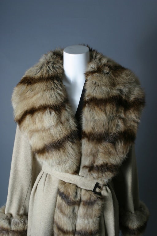 Fendi furs cashmere coat adorned with canadian Sable 2