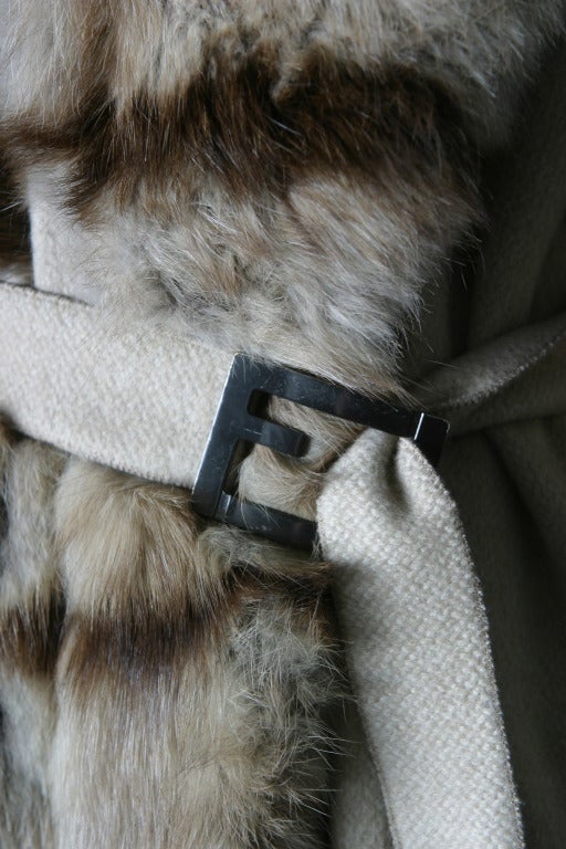 Fendi furs cashmere coat adorned with canadian Sable 3