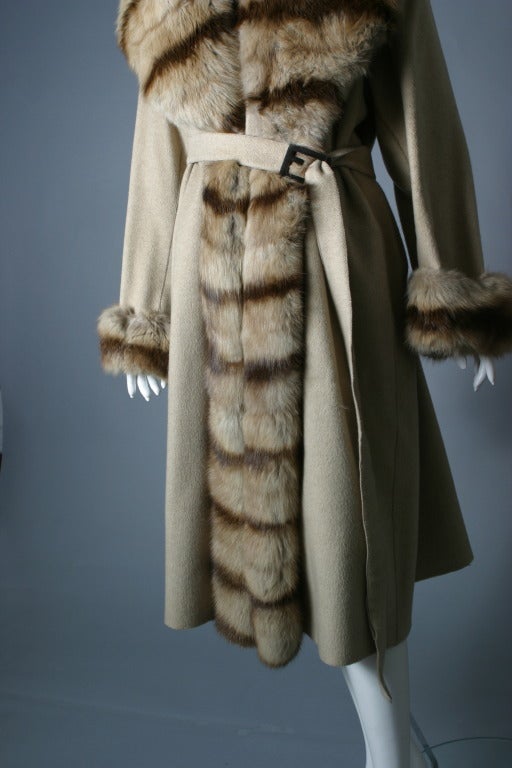Fendi furs cashmere coat adorned with canadian Sable 5