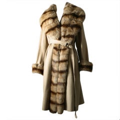 Fendi furs cashmere coat adorned with canadian Sable
