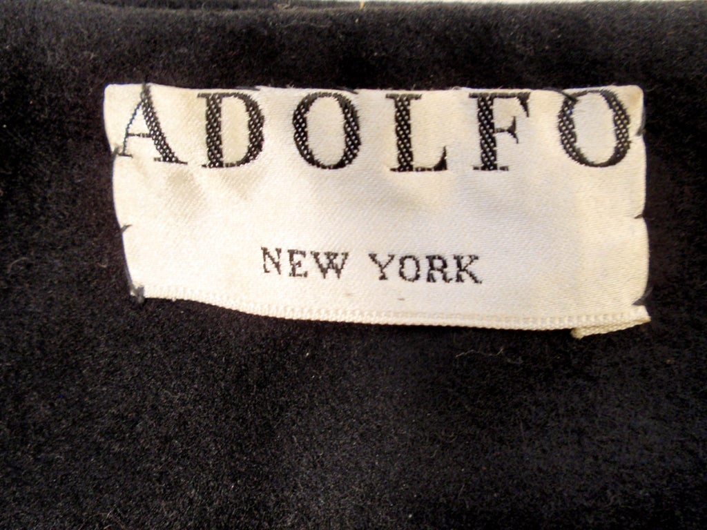 Women's Adolfo Green Felt Pleated Skirt w/ Gold Tone Coin & Stud Detail