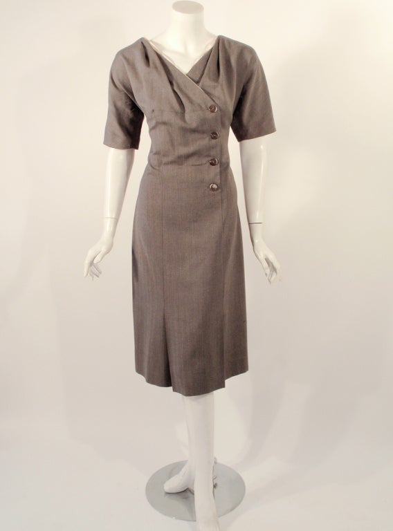 Madame Gres Vintage 2 pc. Gray Fitted Jacket & Dress Ensemble 3