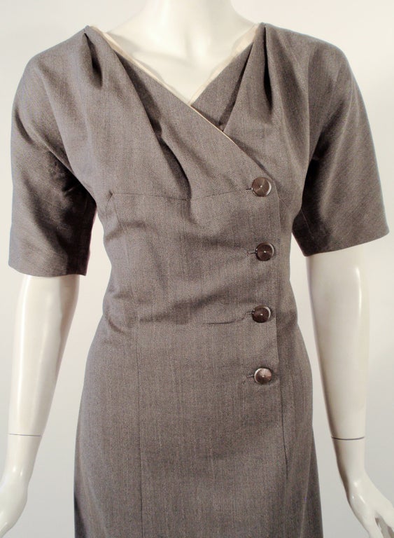 Madame Gres Vintage 2 pc. Gray Fitted Jacket & Dress Ensemble 6