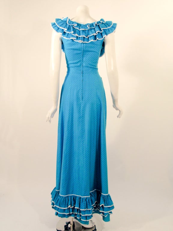 saint laurent blue dress