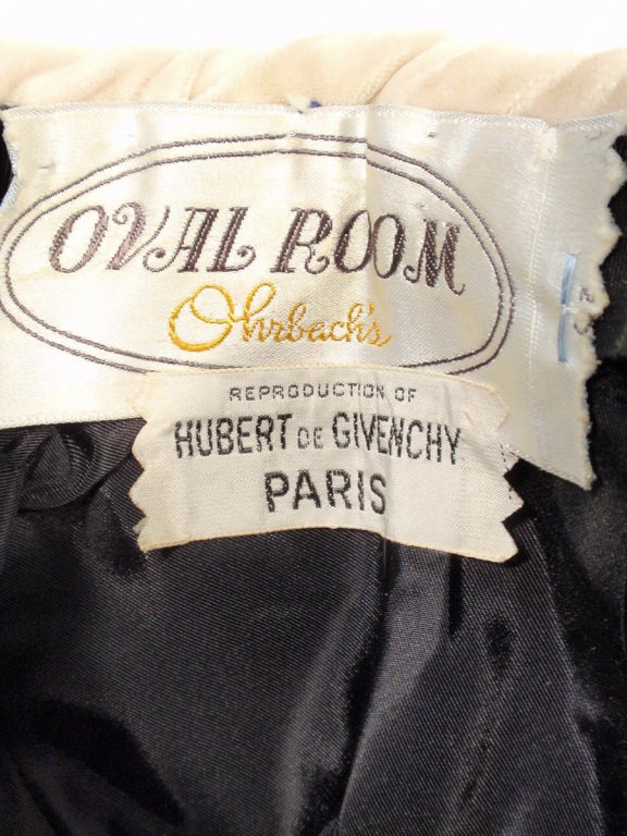 Givenchy Beige Velvet Turban, for Ohrbach's 1