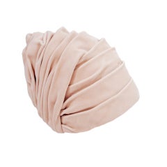 Vintage Givenchy Beige Velvet Turban, for Ohrbach's