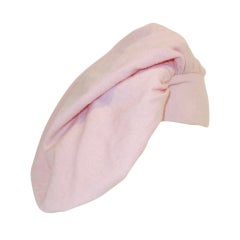 Hattie Carnegie Pink Wool Knit Beret with Gathered detail 5