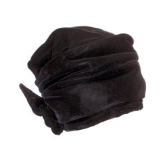 Balenciaga Vintage Black Velvet Turban, Made for Macy's