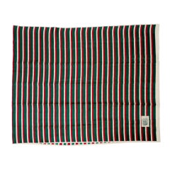 Norell Burgundy, Cream, Green Large Silk Scarf 8