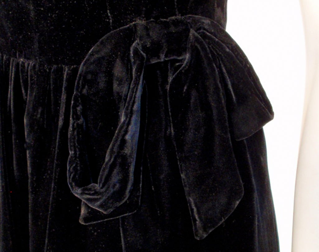 Christian Dior Haute Couture Black Velvet Cocktail Dress 1