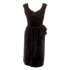 Christian Dior Haute Couture Black Velvet Cocktail Dress 8
