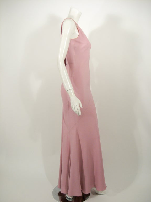 John Galliano Pink Crepe Bias Cut Evening Gown w/ Shawl 5