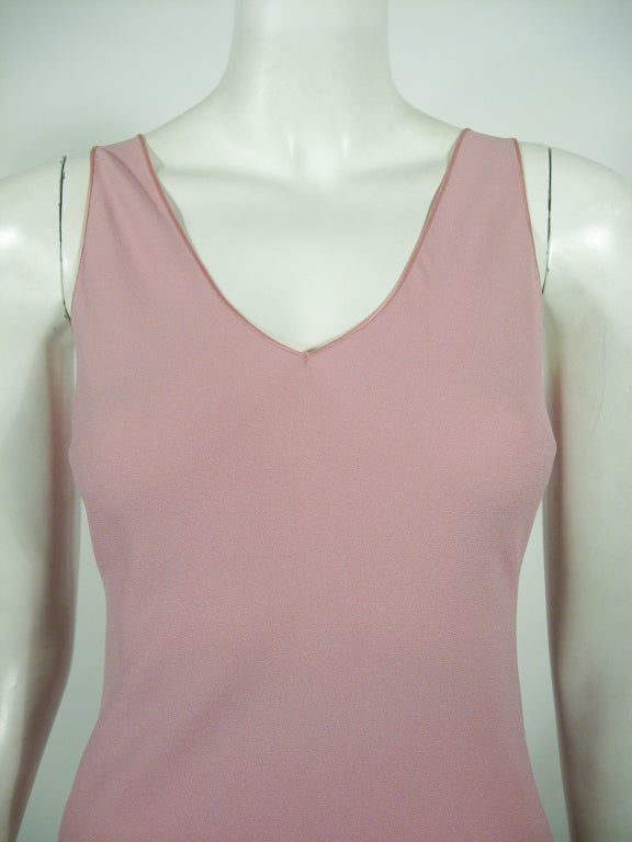John Galliano Pink Crepe Bias Cut Evening Gown w/ Shawl 6