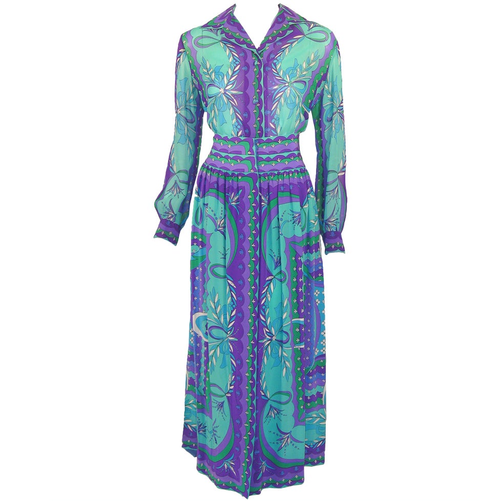 Emilio Pucci Vintage 70's Silk Jersey Dress | Foxy Couture Carmel