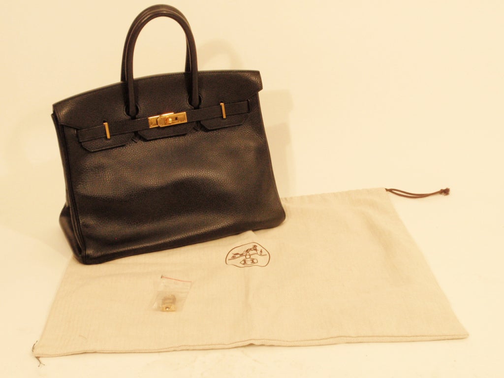 Hermes Black Birkin 35 cm Bag 4