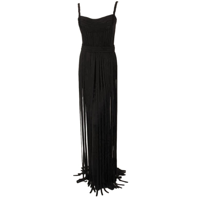 Elizabeth Mason Couture Black "No Strings Attached" Gown Made to Order For Sale