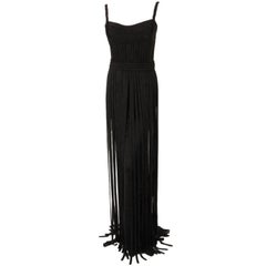 Elizabeth Mason Couture - Robe noire « No Strings Attached », fabriquée sur commande