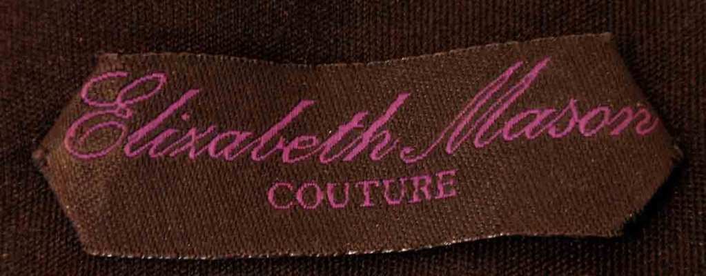 Noir Elizabeth Mason Couture - Robe noire « No Strings Attached », fabriquée sur commande en vente