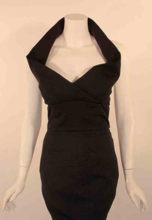 Women's Elizabeth Mason Couture Black Silk Doupioni 'Maria' Gown Made-to-Measure For Sale