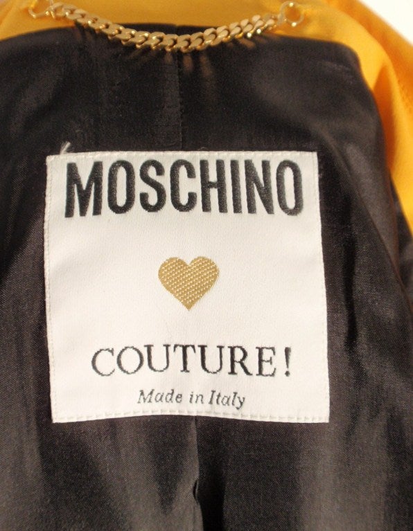 Moschino Couture Yellow Jacket at 1stDibs | moschino yellow jacket