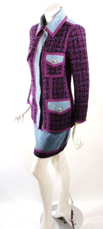 Chanel 2pc Woven Skirt Set