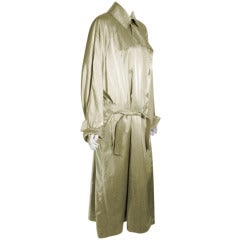 Alaia Moss Green Trench Coat