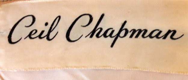 Brown Ceil Chapman Vintage Cocktail Dress, Circa 1960s For Sale