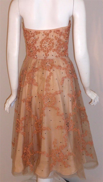 Ceil Chapman Vintage Cocktail Dress, Circa 1960s For Sale 1