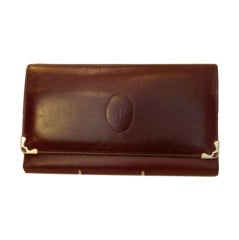 Retro Cartier Burgundy Leather Wallet, Circa 1980