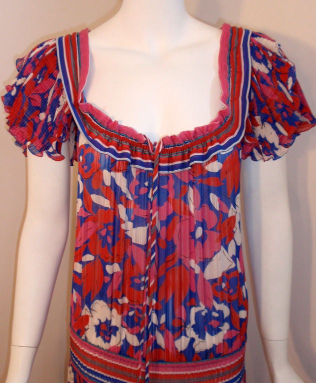 Diane Frez Long Floral Dress, Circa 1980 1