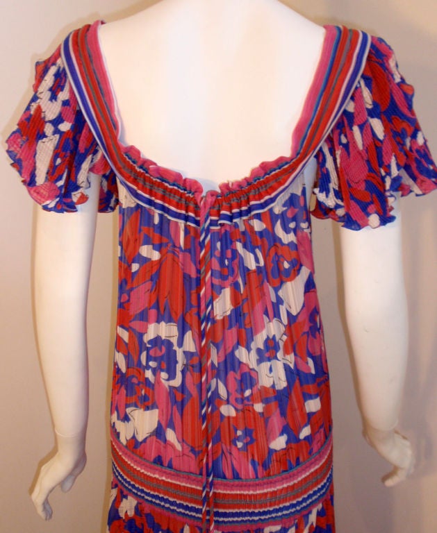 Diane Frez Long Floral Dress, Circa 1980 2
