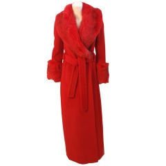 Vintage JAMES GALANOS full length maxi coat from the 1970s