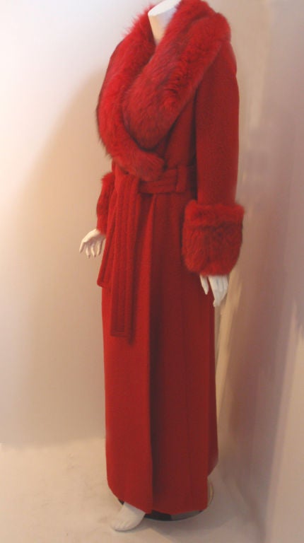JAMES GALANOS full length maxi coat from the 1970s In Excellent Condition In Los Angeles, CA